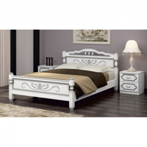 Кровать "Карина 5" белый жемчуг 160*200см