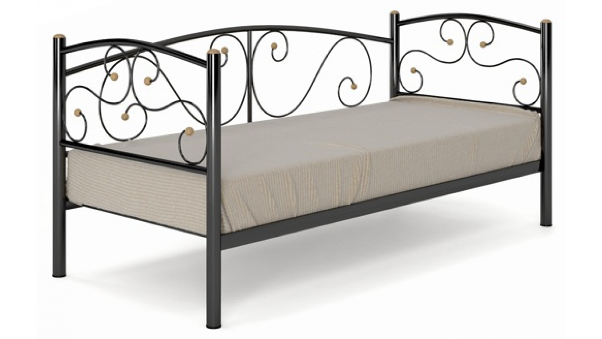 кровать односпальная металлическая 80х200 с сеткой