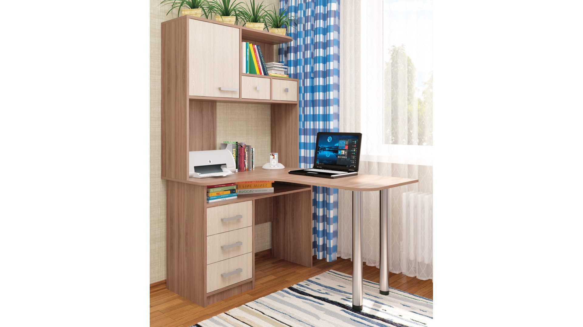 стол с кроватью для школьника угловой с надстройкой