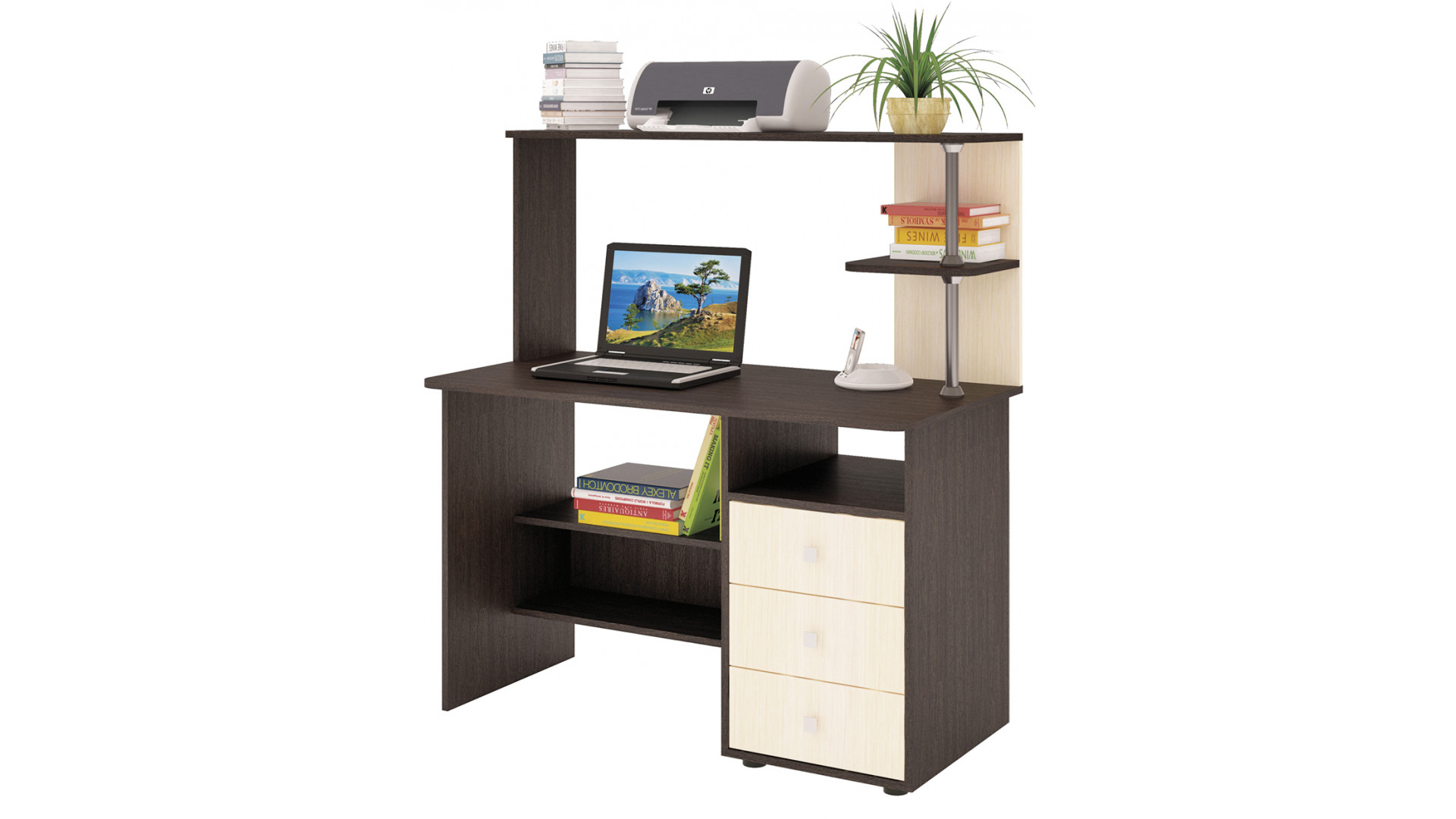 компьютерный стол металлический каркас с надстройкой